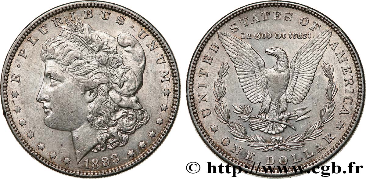 ÉTATS-UNIS D AMÉRIQUE 1 Dollar Morgan 1888 Philadelphie SUP 