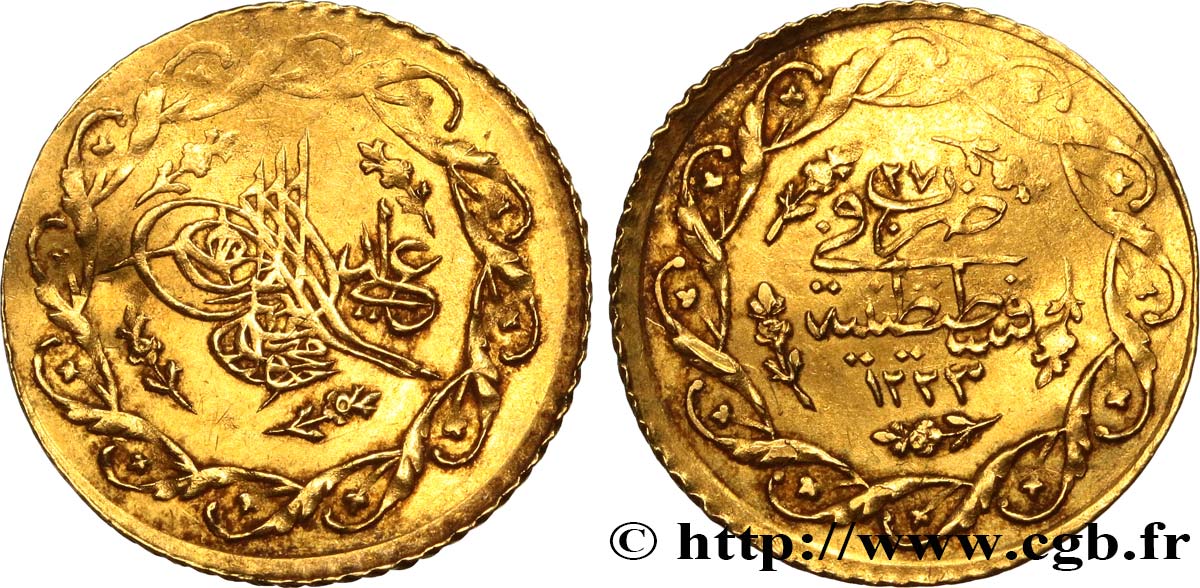 TURQUIE 1 Cedid Mahmudiye Mahmud II AH 1223 An 27 1834 Constantinople TTB 