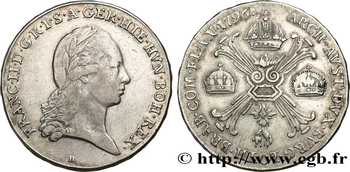 BELGIO - PAESI BASSI AUSTRIACI 1 Kronenthaler François II 1796 Kremnitz q.BB/BB 