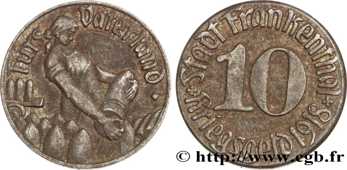 ALEMANIA - Notgeld 10 Pfennig Frankenthal 1918  MBC 