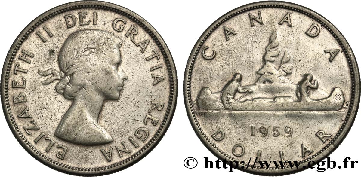 CANADA 1 Dollar Elisabeth II 1959  XF 