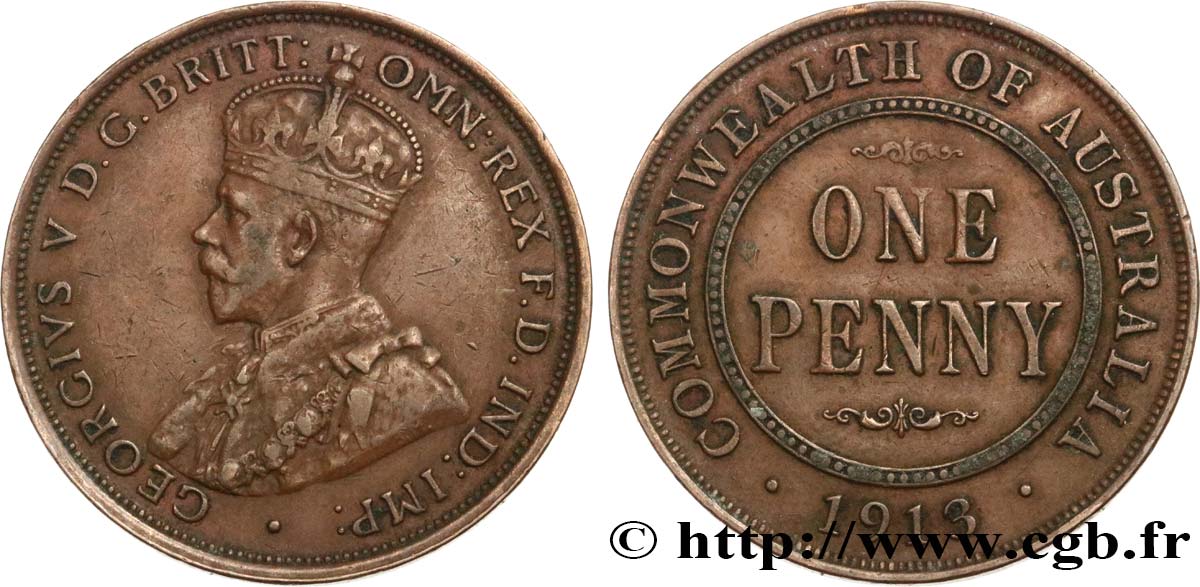 AUSTRALIA 1 Penny Georges V 1913 Londres BB 