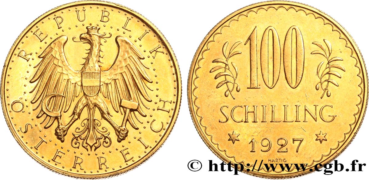 AUSTRIA 100 Schilling 1927 Vienne EBC 