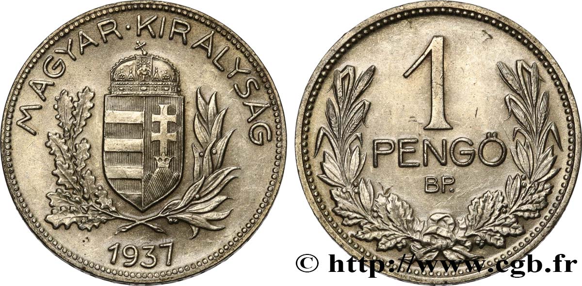 HUNGRíA 1 Pengo 1937 Budapest EBC 