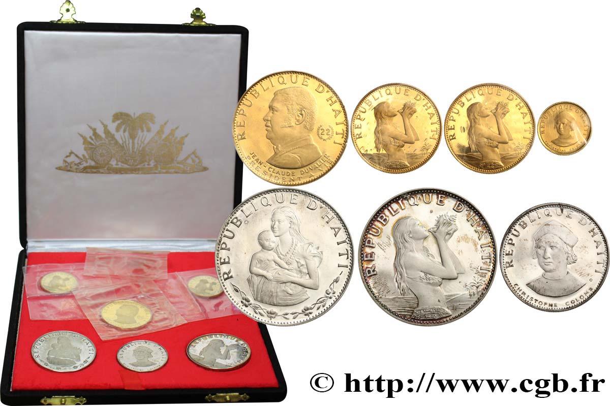 HAITI Coffret Proof de 7 monnaies 1973  MS 
