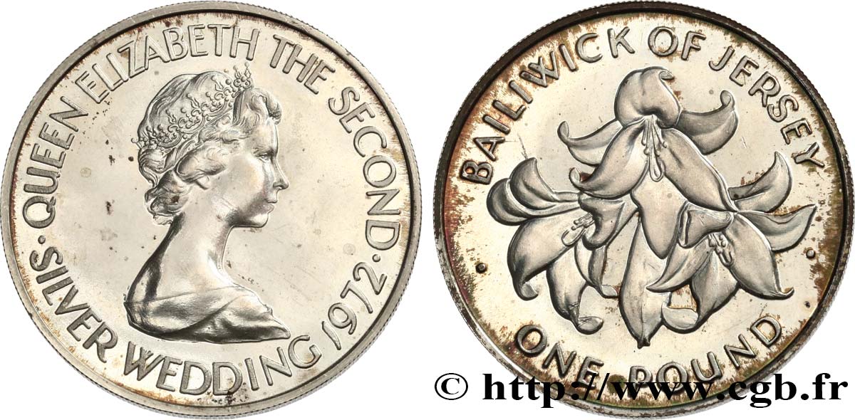 JERSEY 1 Pound 1972  MS 