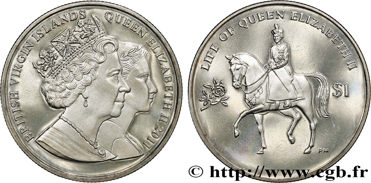 BRITISH VIRGIN ISLANDS 1 Dollar Proof reine Élisabeth II 2011 Pobjoy Mint MS 
