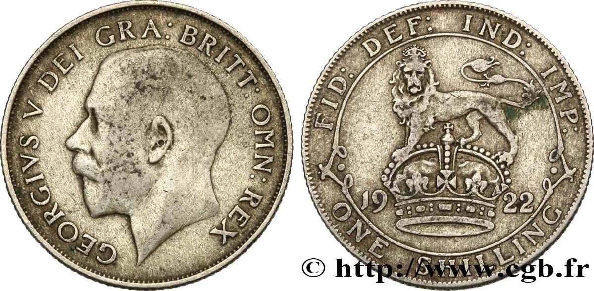 REINO UNIDO 1 Shilling Georges V 1922 Londres BC 
