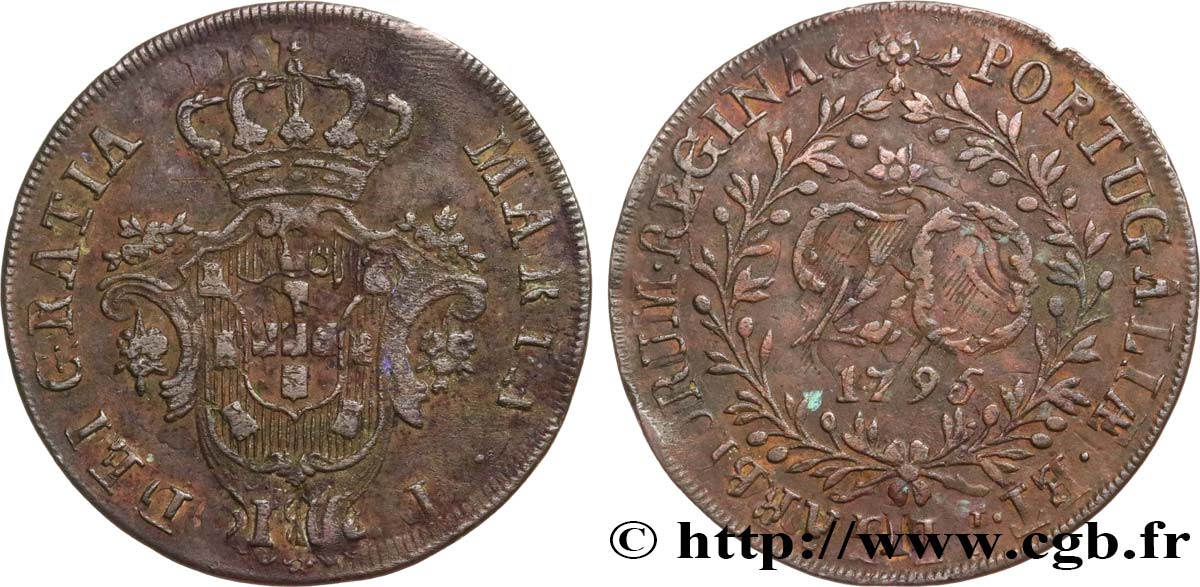 AÇORES 20 Réis Marie I 1796  TB+ 