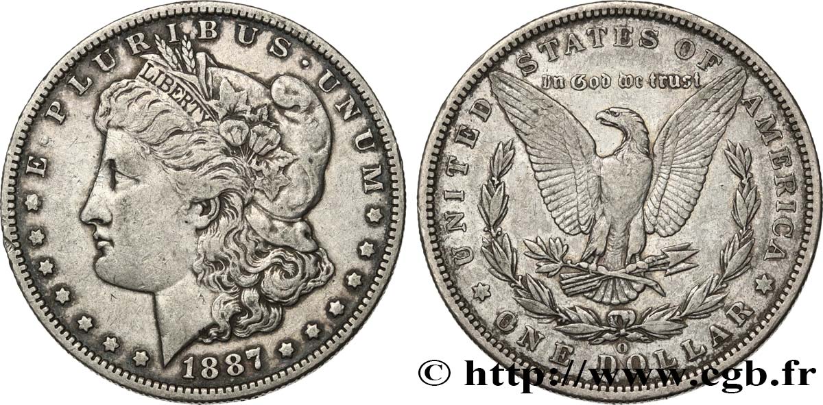 STATI UNITI D AMERICA 1 Dollar Morgan 1887 Nouvelle-Orléans BB 