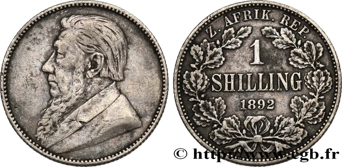 SüDAFRIKA 1 Shilling Kruger 1892  SS 