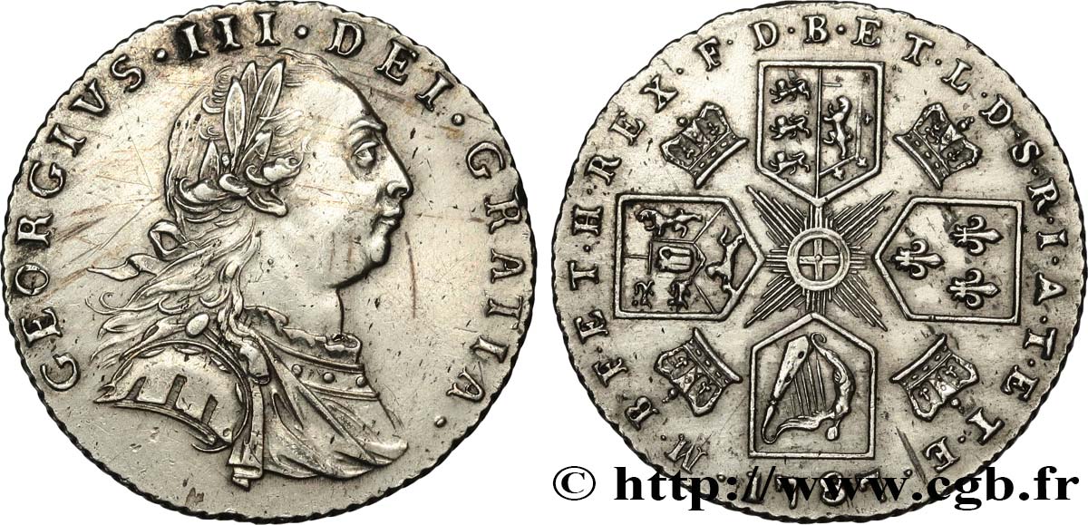 GRAN BRETAÑA - JORGE III 6 Pence  1787  EBC 