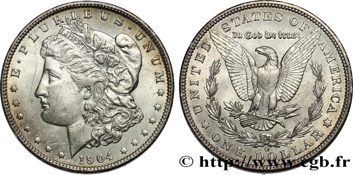 ÉTATS-UNIS D AMÉRIQUE 1 Dollar Morgan 1904 Nouvelle-Orléans - O SUP+ 