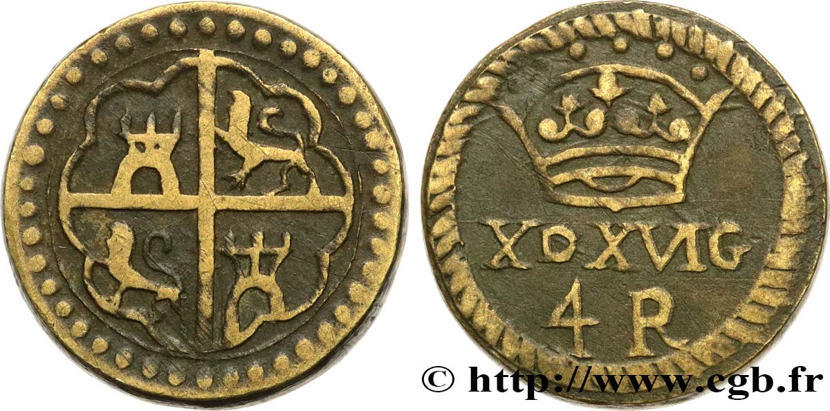 ESPAGNE (ROYAUME D&nbsp;) - POIDS MONÉTAIRE Poids monétaire pour la pièce de quatre réaux n.d. France TB+ 