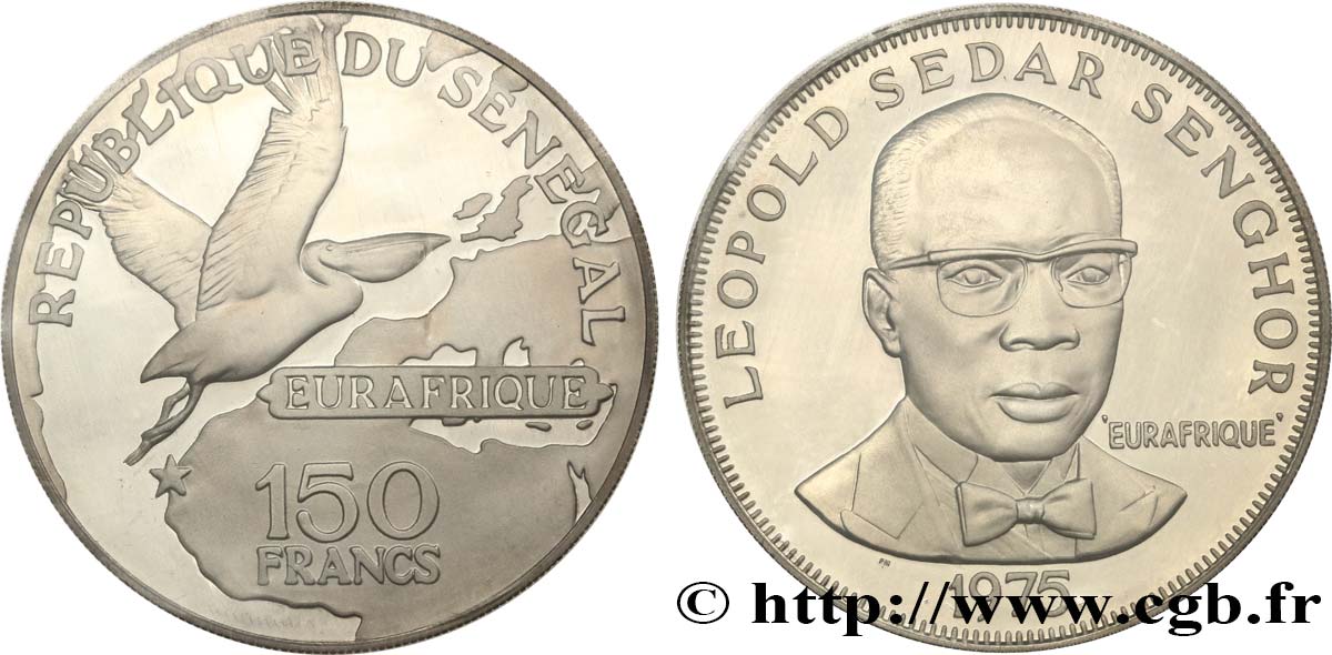 SENEGAL 150 Francs Eurafrique - Léopold Sedar Senghor 1975  MS 
