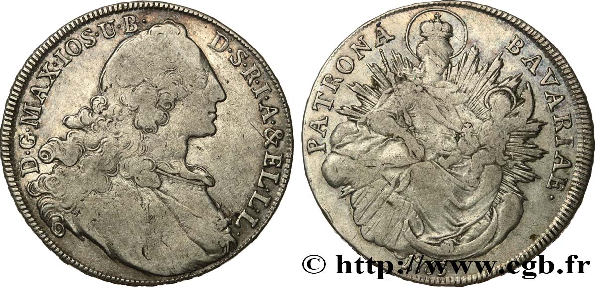 ALEMANIA - BAVIERA Thaler Maximilien III 1768 Munich BC+ 