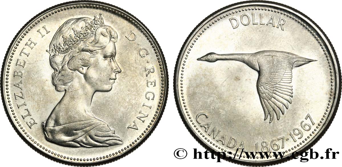 CANADA 1 Dollar centenaire de la Confédération 1967  SPL 