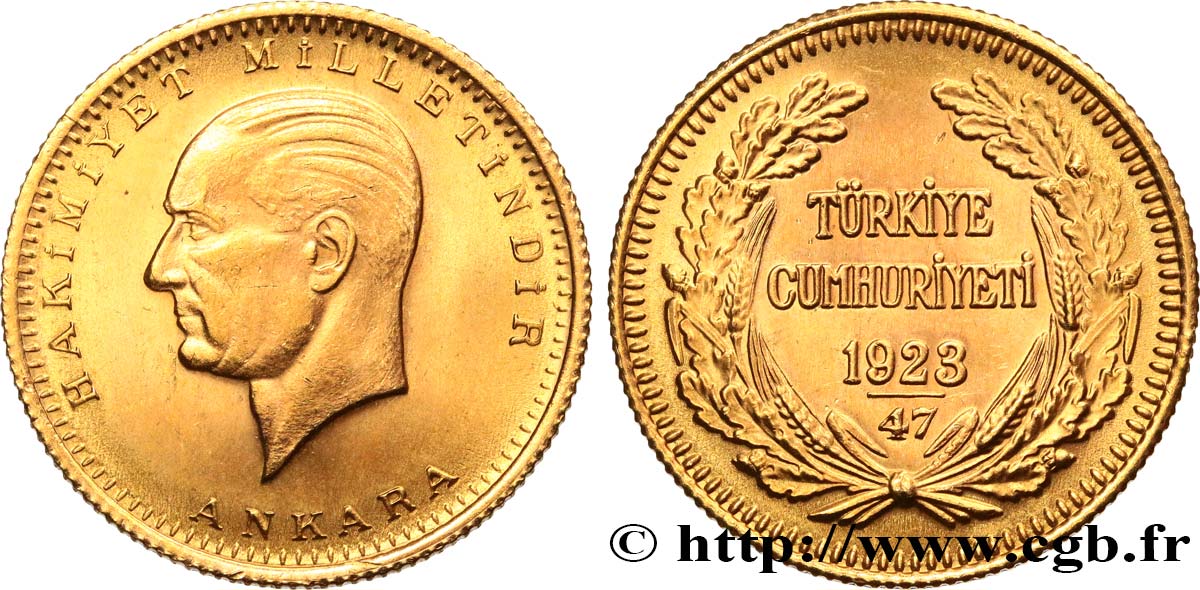 TURQUíA 100 Kurush Kemal Ataturk 1923 an 47 (1969) Ankara EBC 