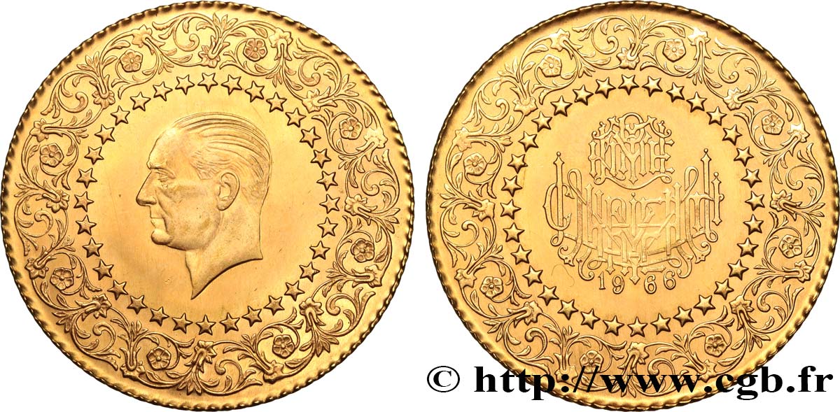 TURCHIA 250 Kurush Mustafa Kemal Atatürk série des  monnaies de luxe 1966  MS 