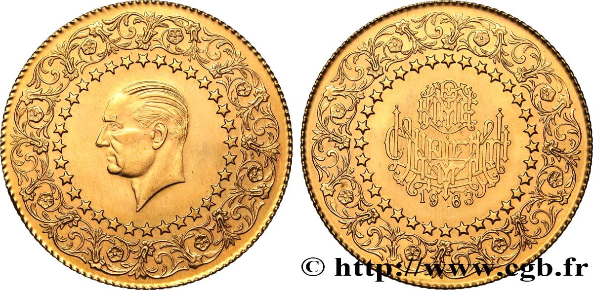 TURKEY 100 Kurush Mustafa Kemal Atatürk série des  monnaies de luxe 1963  MS 