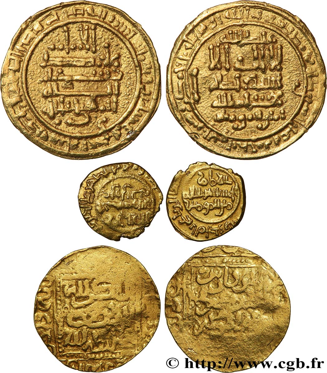 MONETE ISLAMICHE Lot de trois monnaies islamiques en or N.D.  MB a BB 