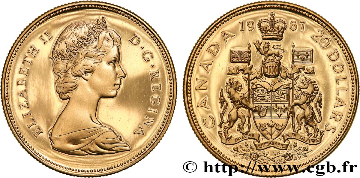 CANADA 20 Dollars proof 1967  SPL 