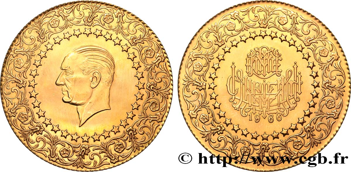 TURQUIE - RÉPUBLIQUE 500 Kurush Mustafa Kemal Atatürk série des  monnaies de luxe 1966  AU 