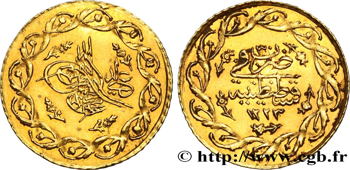 TURKEY 1 Cedid Mahmudiye Mahmud II AH 1223 An 30 (1837) Constantinople XF 