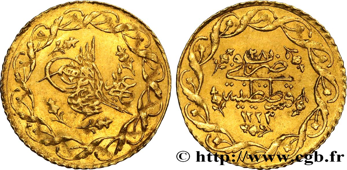 TURQUIE 1 Cedid Mahmudiye Mahmud II AH 1223 An 28 (1835) Constantinople TTB 