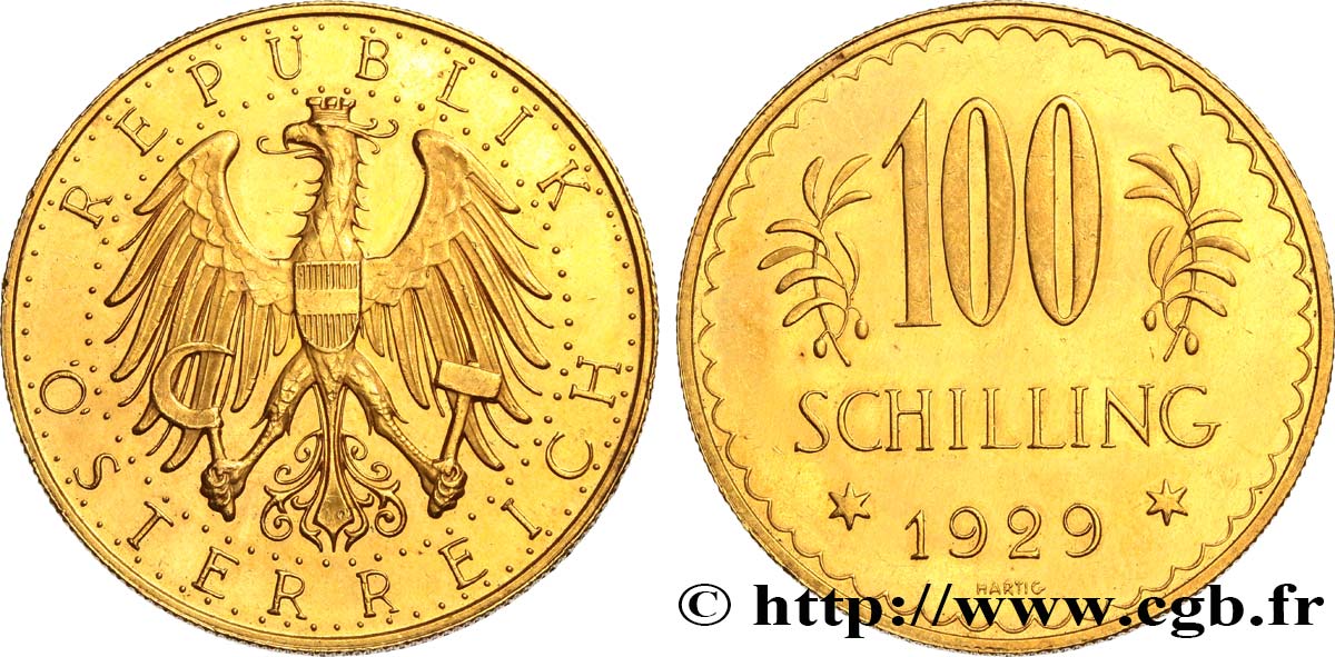 AUSTRIA 100 Schilling 1929 Vienne EBC 