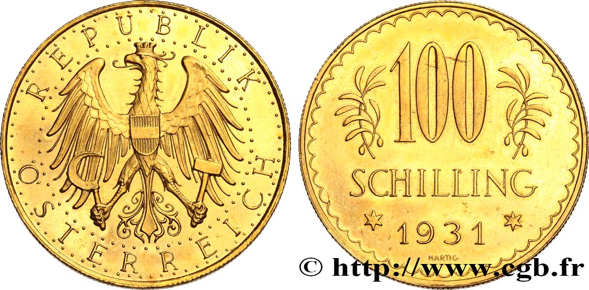 AUSTRIA 100 Schilling 1931 Vienne SPL 