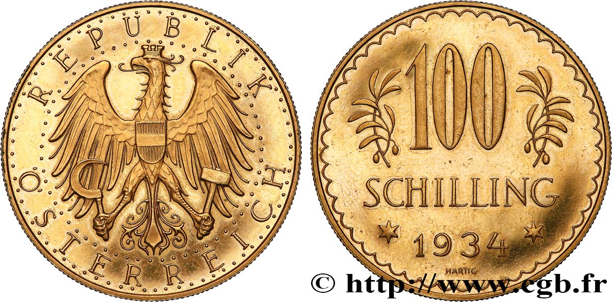 AUTRICHE 100 Schilling 1934 Vienne SUP 