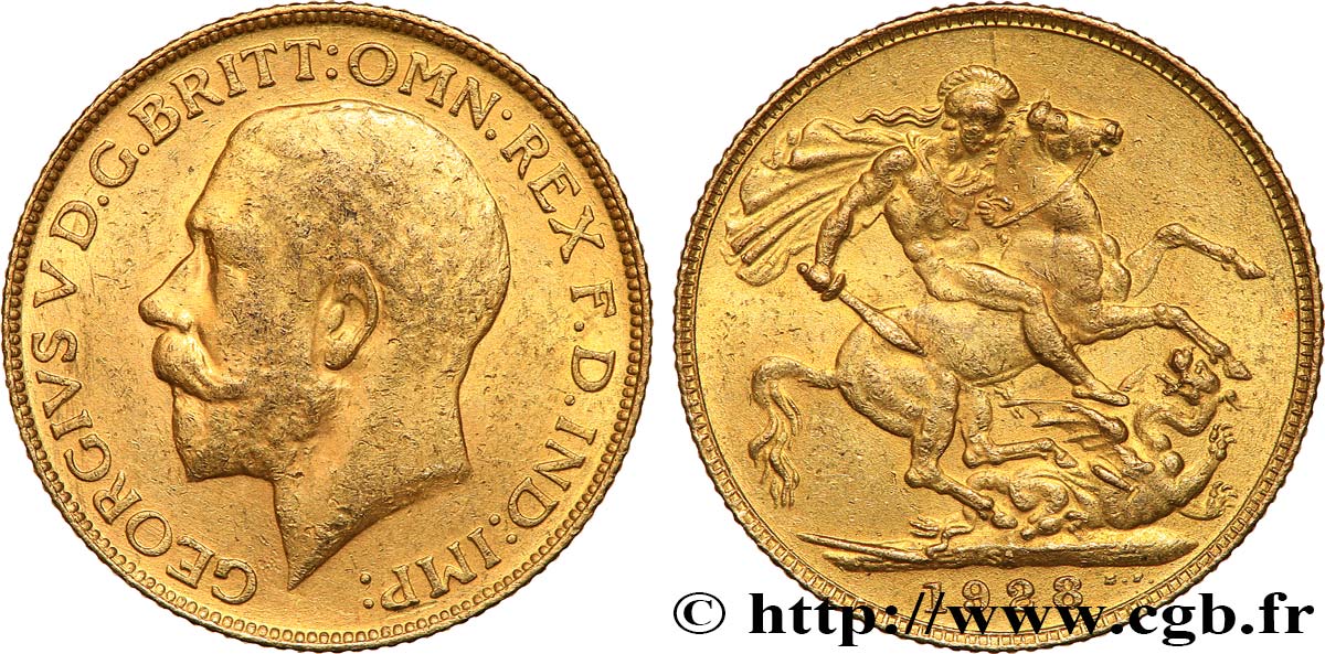 INVESTMENT GOLD 1 Souverain Georges V 1928 Afrique du Sud fVZ 