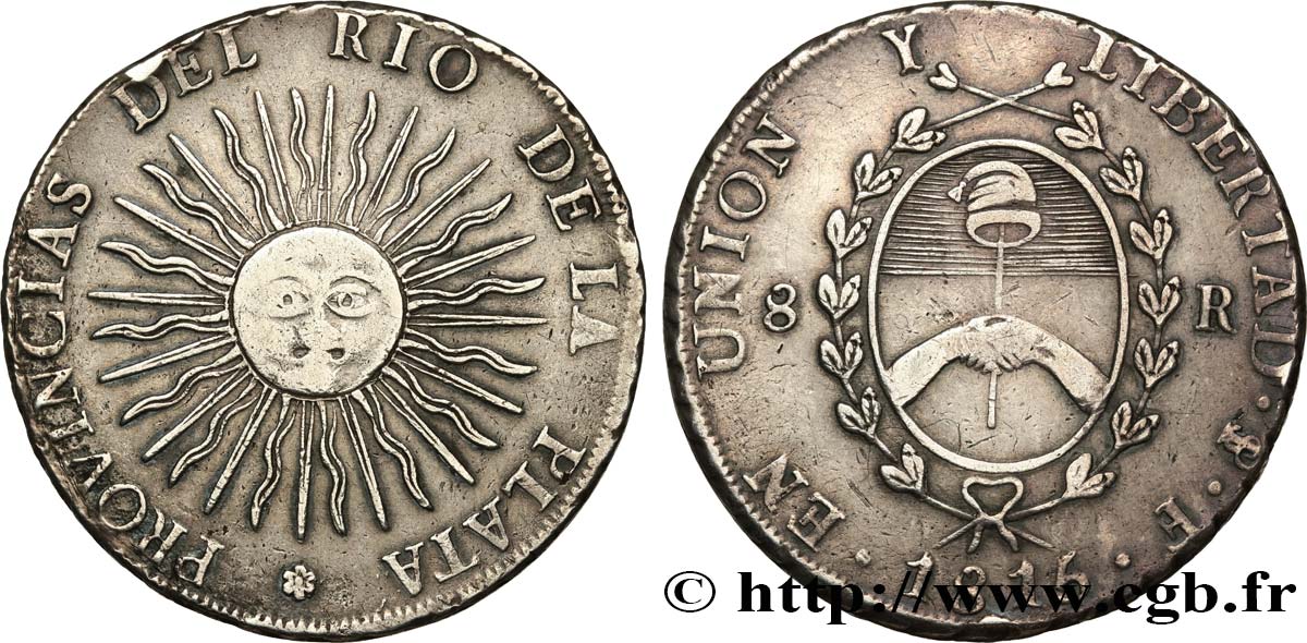 ARGENTINIEN 8 Reales 1815 Potosi SS 