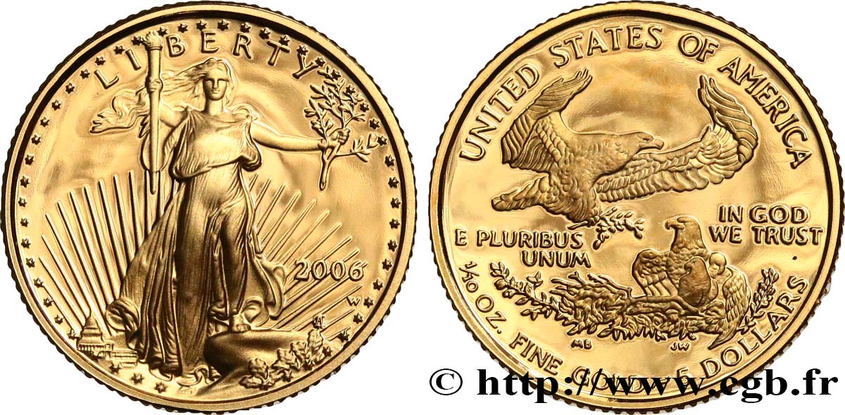 UNITED STATES OF AMERICA 1/10 once ou 5 Dollars Proof 2006 West Point MS 