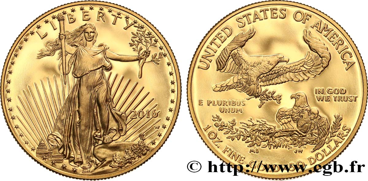 UNITED STATES OF AMERICA 1 once ou 50 Dollars Proof 2016 West Point MS 