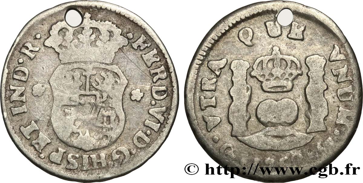 GUATEMALA 2 Reales FERDINAND VI 1759 Guatemala VF 