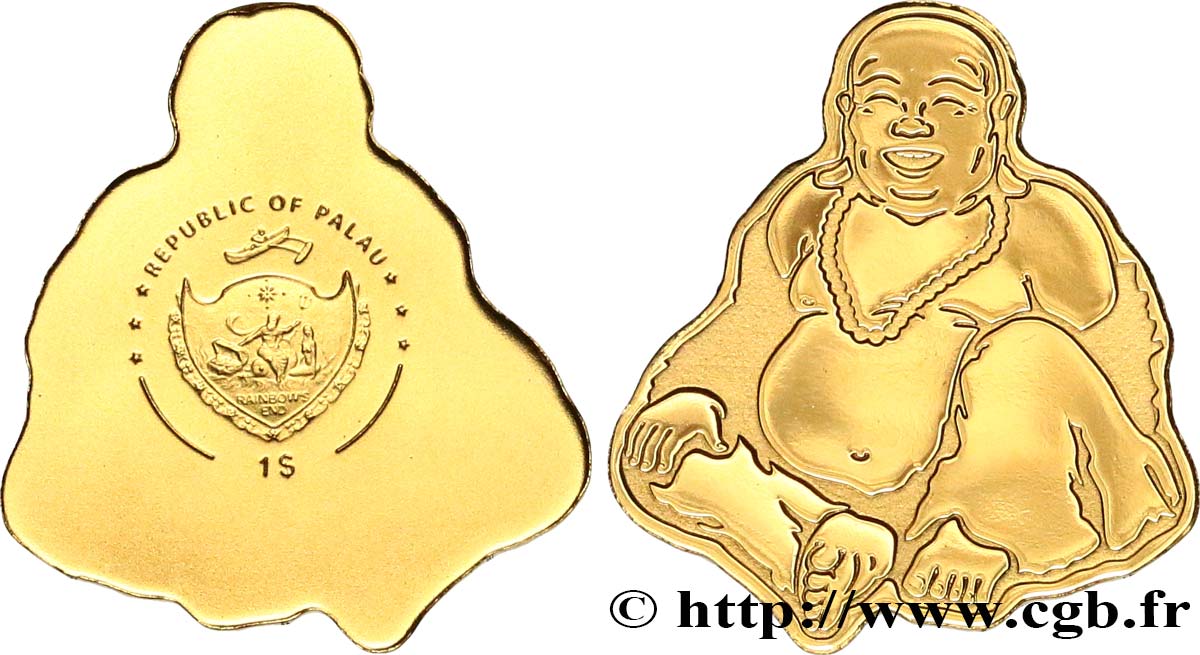 PALAU 1 Dollar Proof Bouddha rieur (2017)  ST 