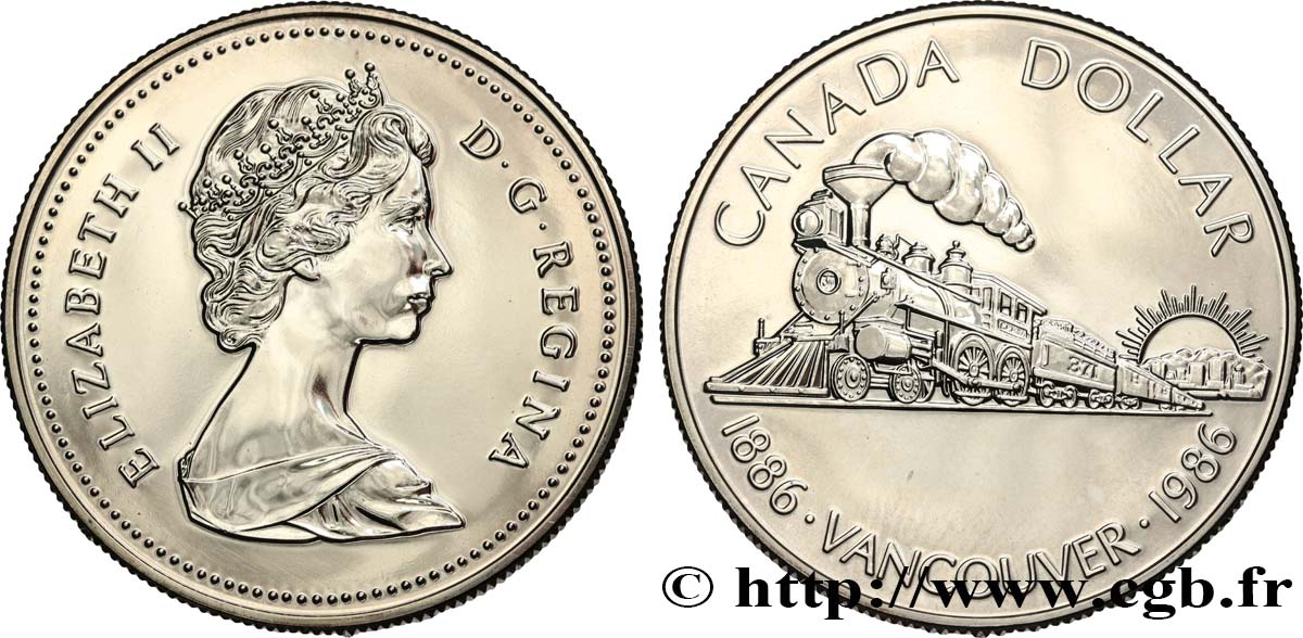 CANADá
 1 Dollar Proof Vancouver 1986  Prueba 