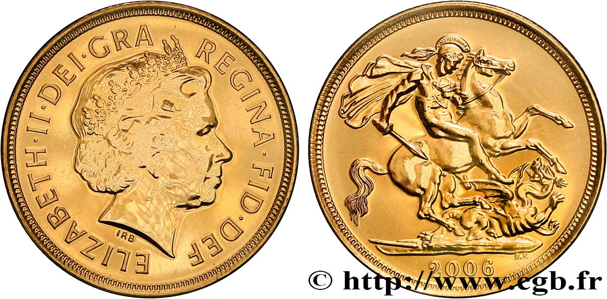 ROYAUME-UNI 1 Souverain Proof Élisabeth II 2006 Royal Mint SPL 