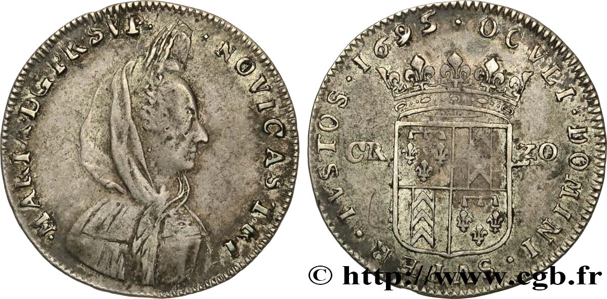 SVIZZERA - CANTON NEUCHATEL 20 Kreuzer Princesse Marie de Orléans-Nemours 1695  q.BB 