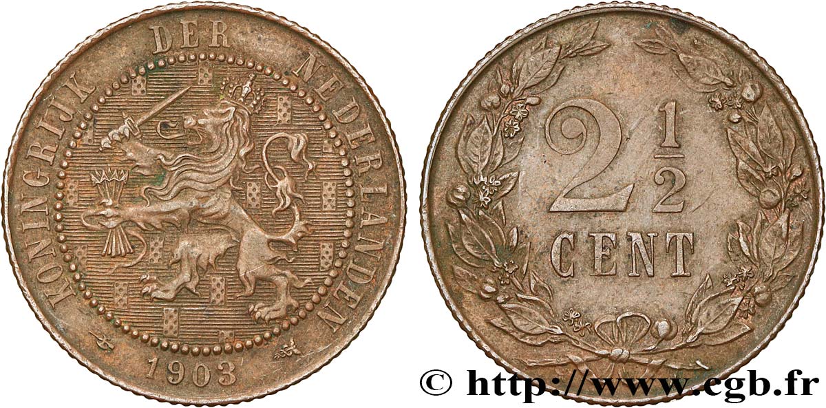 PAESI BASSI 2 1/2 Cents 1903 Utrecht q.SPL 