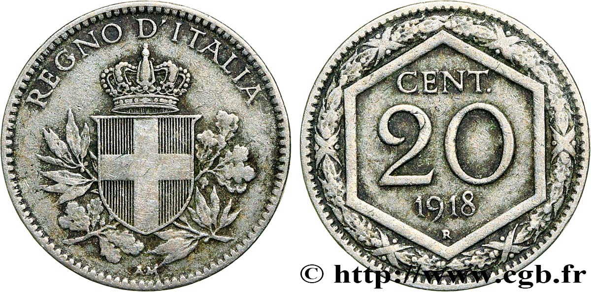 ITALIA 20 Centesimi 1918 Rome BB 