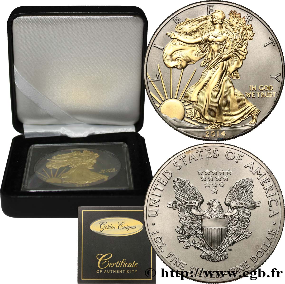 ESTADOS UNIDOS DE AMÉRICA 1 Dollar type Liberty Silver Eagle 2014  FDC 
