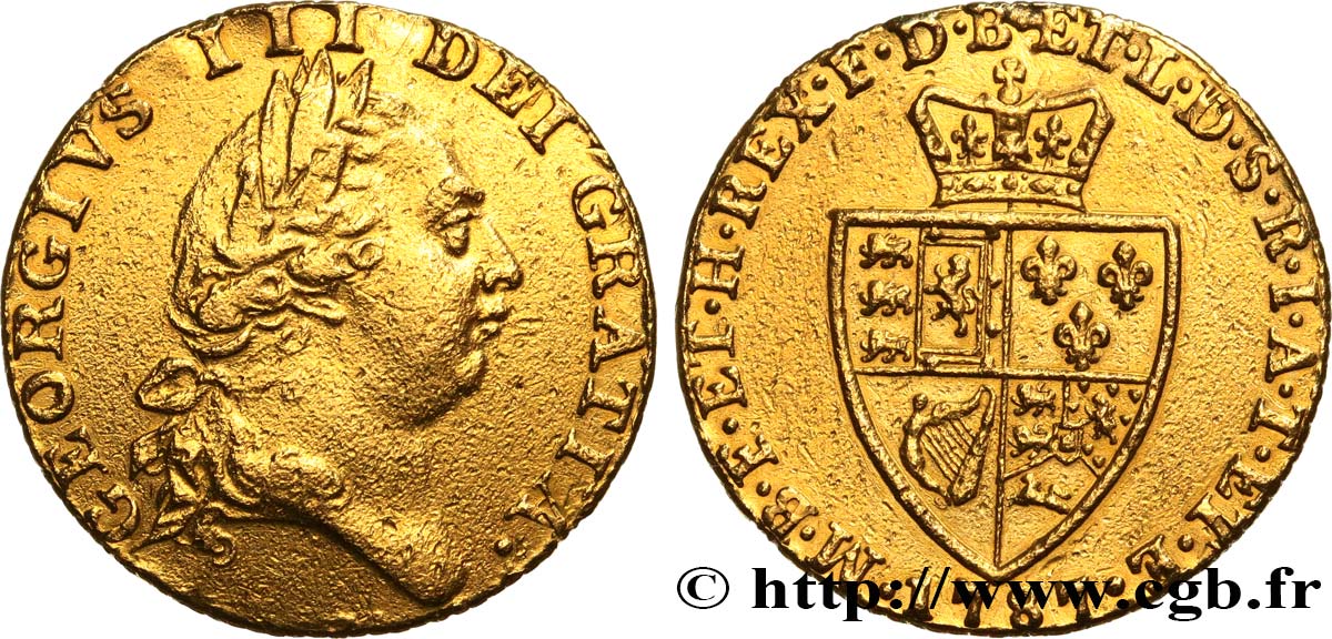 REGNO UNITO Guinée Georges III, 5e type 1787 Londres q.BB 