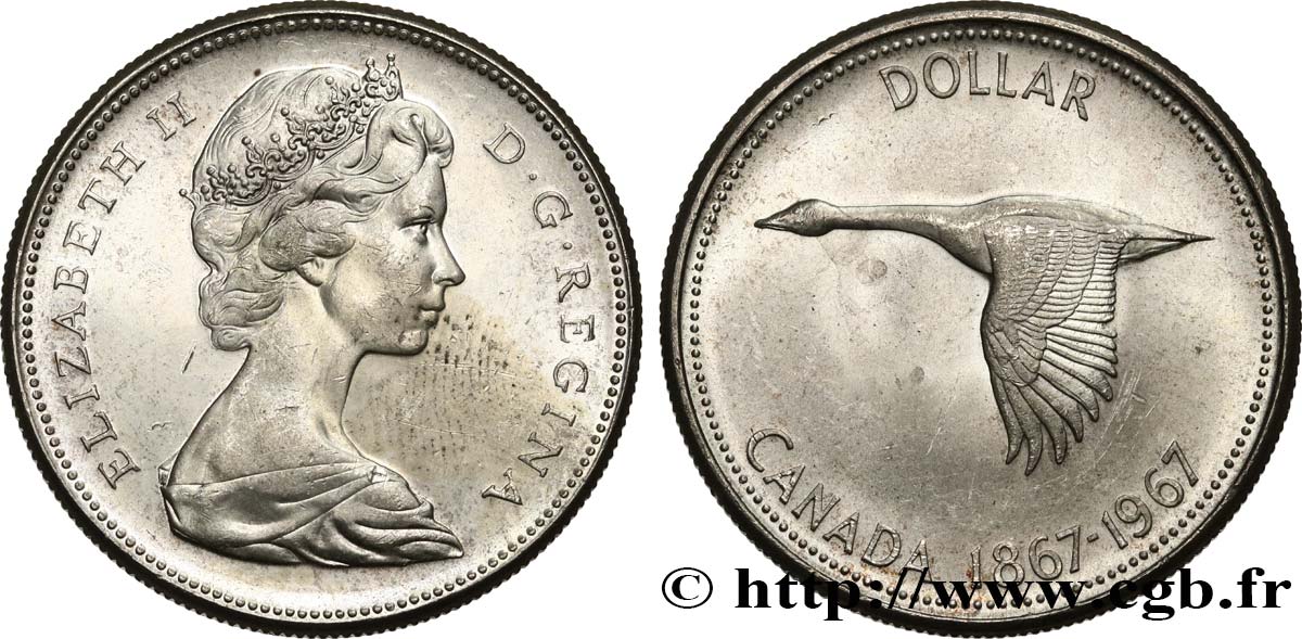 CANADA 1 Dollar centenaire de la Confédération 1967  SPL 