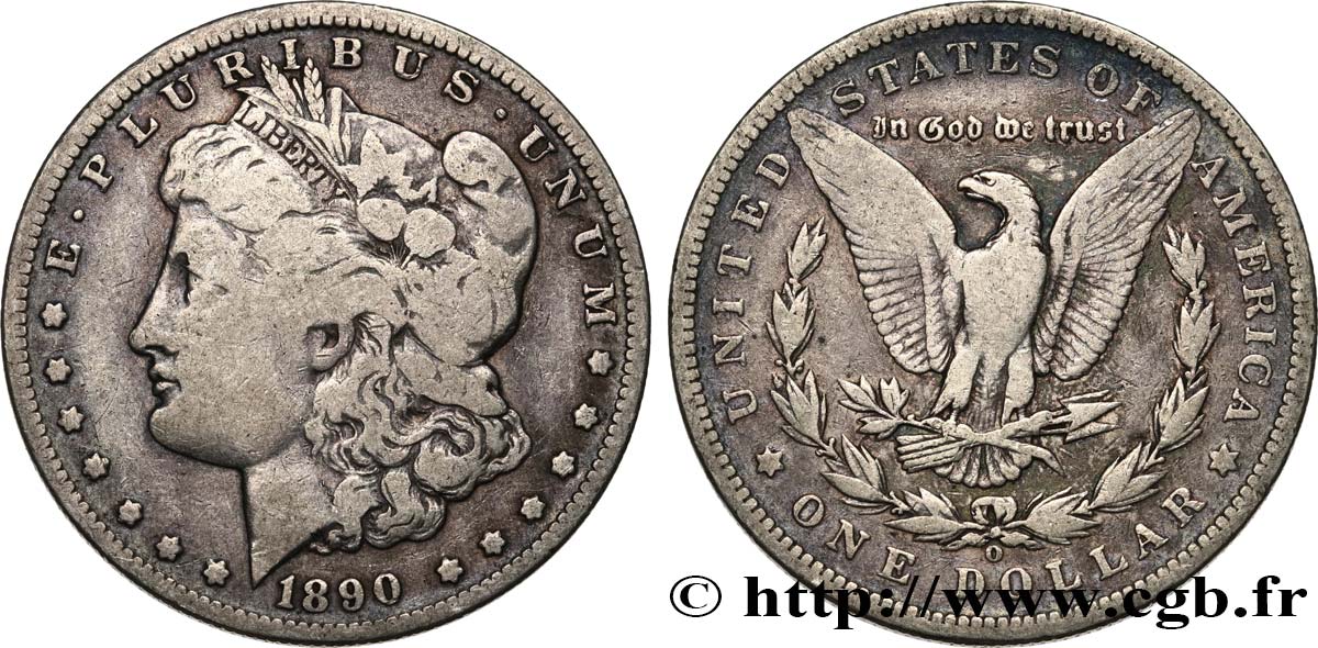 ÉTATS-UNIS D AMÉRIQUE 1 Dollar Morgan 1890 Nouvelle-Orléans TB+ 