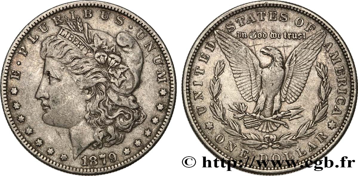 ÉTATS-UNIS D AMÉRIQUE 1 Dollar Morgan 1879 Philadelphie TTB 