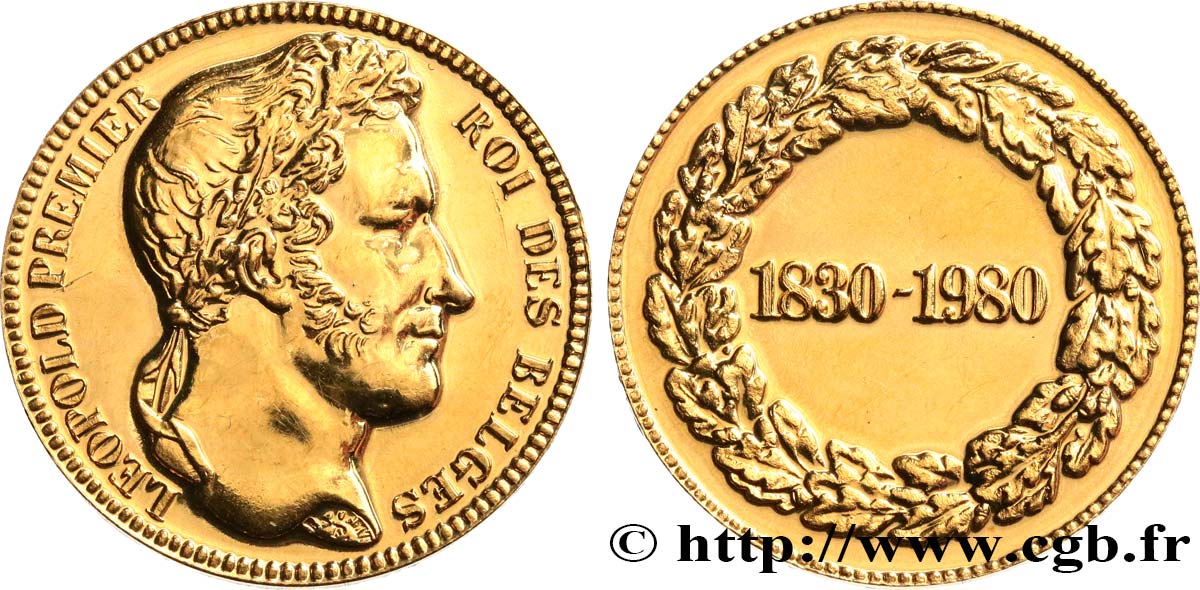 BELGIUM - KINGDOM OF BELGIUM - LEOPOLD I Module de 20 Francs 150e anniversaire de la Belgique 1980  MS 