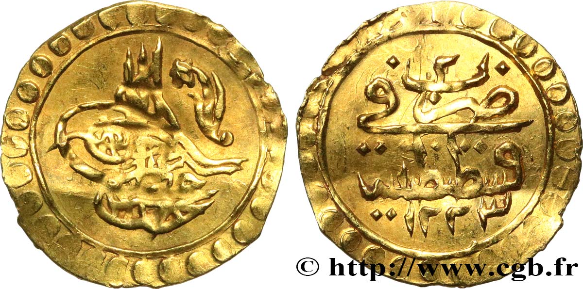 TURQUíA 1/4 Zeri Mhabub Mahmud II AH 1223 an 2 (1809) Constantinople MBC+ 